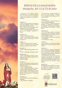 Programa La Magdalena en Masdache 2014